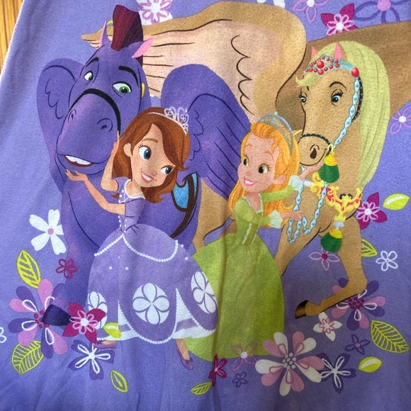 Disney store Sofia the first nightgown size 9/10 princess purple flowers horses - Picture 2 of 9